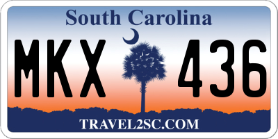 SC license plate MKX436