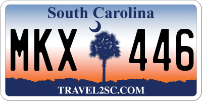 SC license plate MKX446