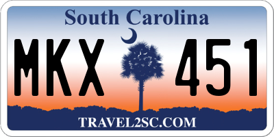 SC license plate MKX451