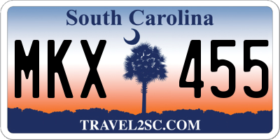 SC license plate MKX455