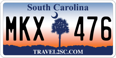 SC license plate MKX476