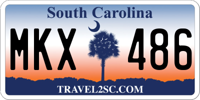 SC license plate MKX486