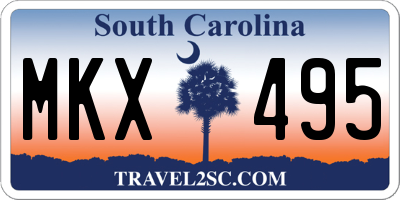 SC license plate MKX495
