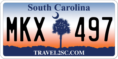 SC license plate MKX497