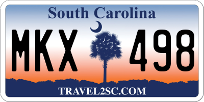 SC license plate MKX498