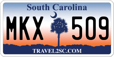 SC license plate MKX509