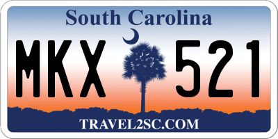 SC license plate MKX521