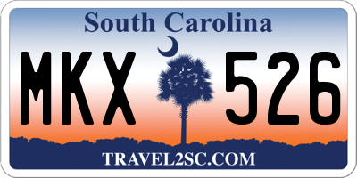SC license plate MKX526