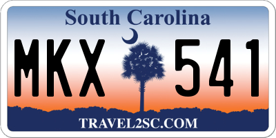 SC license plate MKX541