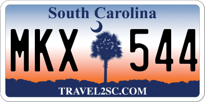 SC license plate MKX544
