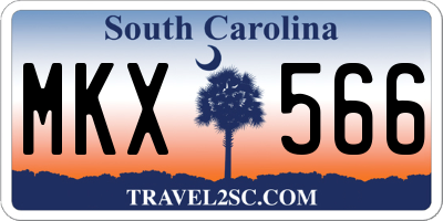 SC license plate MKX566
