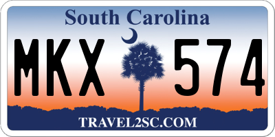 SC license plate MKX574
