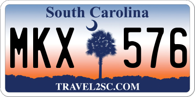 SC license plate MKX576