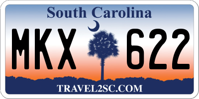 SC license plate MKX622