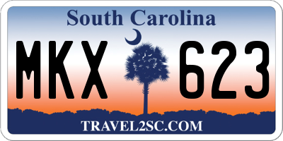SC license plate MKX623