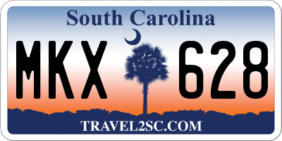 SC license plate MKX628