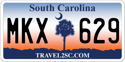 SC license plate MKX629