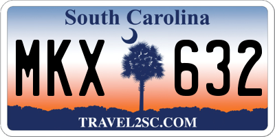 SC license plate MKX632