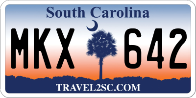 SC license plate MKX642