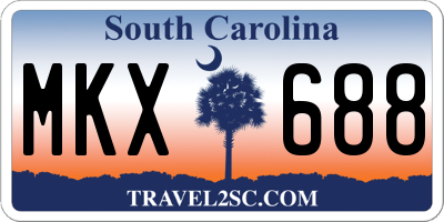 SC license plate MKX688
