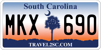 SC license plate MKX690