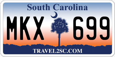 SC license plate MKX699