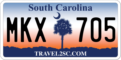 SC license plate MKX705