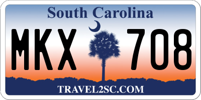 SC license plate MKX708