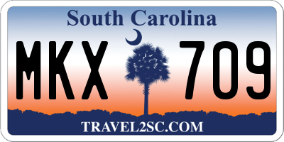 SC license plate MKX709