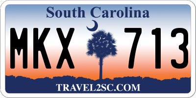 SC license plate MKX713