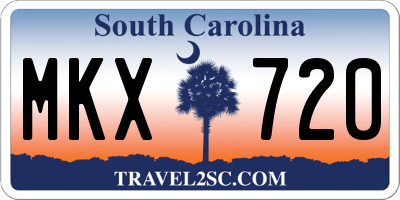 SC license plate MKX720