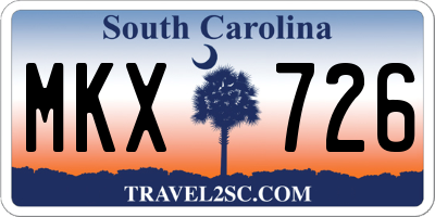 SC license plate MKX726