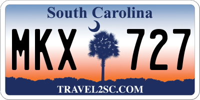 SC license plate MKX727