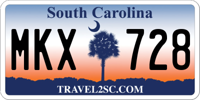 SC license plate MKX728