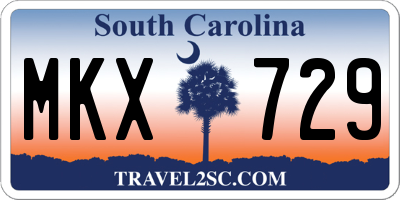 SC license plate MKX729