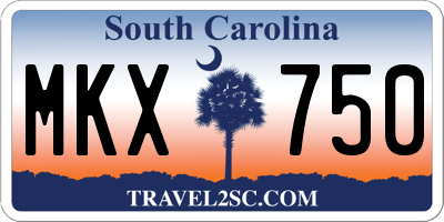 SC license plate MKX750