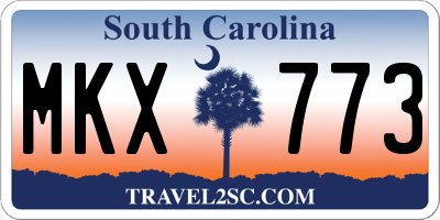SC license plate MKX773