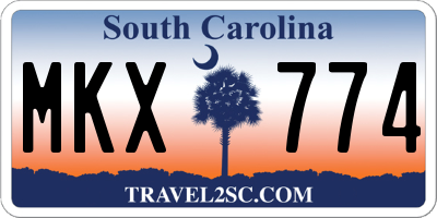SC license plate MKX774