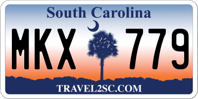 SC license plate MKX779