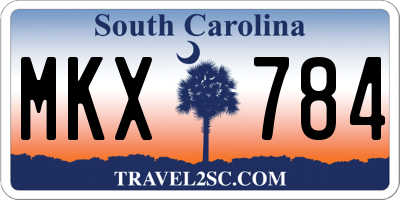 SC license plate MKX784