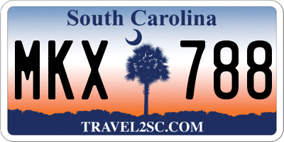 SC license plate MKX788