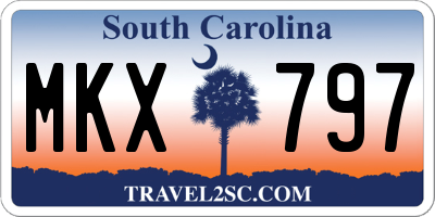 SC license plate MKX797