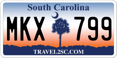 SC license plate MKX799