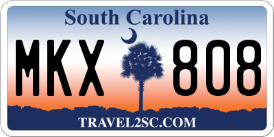 SC license plate MKX808