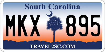 SC license plate MKX895