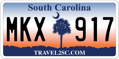 SC license plate MKX917