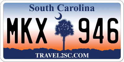 SC license plate MKX946