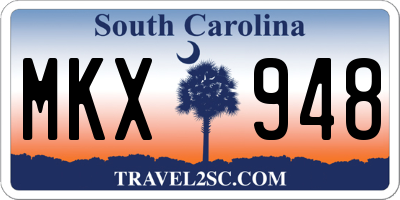 SC license plate MKX948
