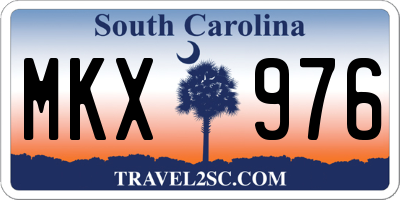 SC license plate MKX976