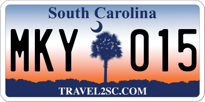 SC license plate MKY015